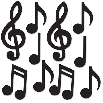Beistle Mini Musical Notes Party Silhouettes (10/Pkg)