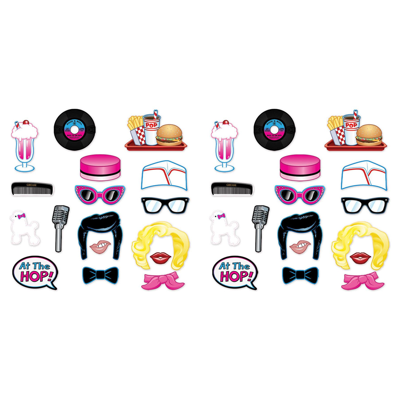 50's Photo Fun Signs, party supplies, decorations, The Beistle Company, 50's/Rock & Roll, Bulk, Other Party Themes, Retro Themed Party Supplies