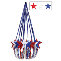Beistle Star Party Chandelier - red - white - blue