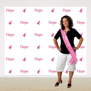 Hope Insta-Mural, party supplies, decorations, The Beistle Company, Pink Ribbon, Bulk, Pink Ribbon Theme