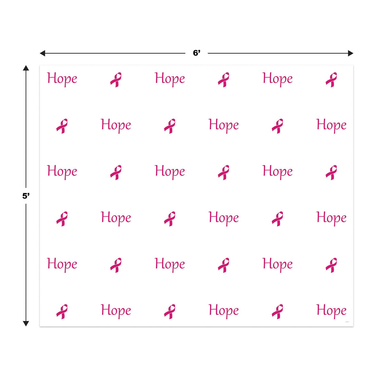 Hope Insta-Mural, party supplies, decorations, The Beistle Company, Pink Ribbon, Bulk, Pink Ribbon Theme