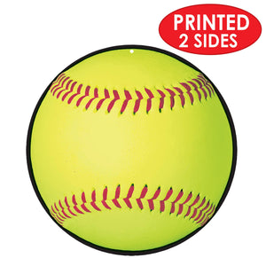 Softball Cutout, party supplies, decorations, The Beistle Company, Softball, Bulk, Sports Party Supplies, Softball Party Supplies