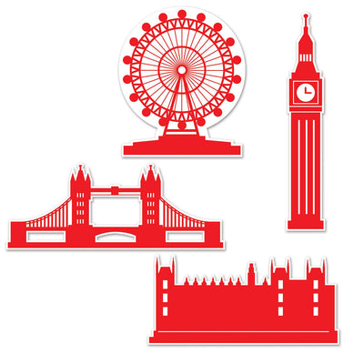 Beistle London Party Silhouettes (4/Pkg)
