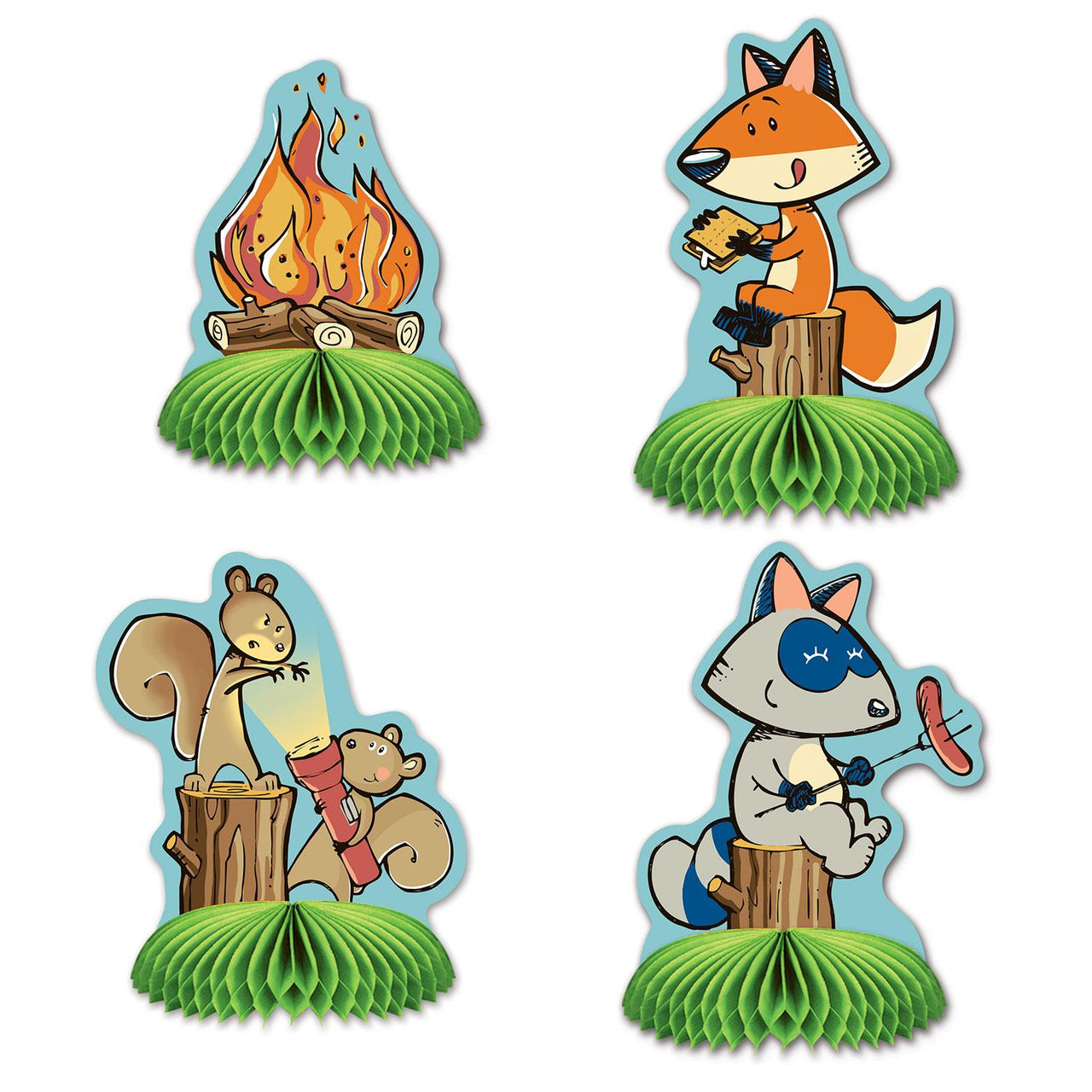 Beistle Woodland Friends Party Mini Centerpieces (4/Pkg)