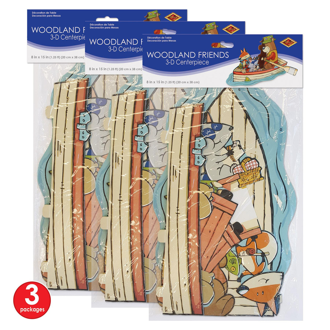 Bulk 3-D Woodland Friends Centerpiece (Case of 12) by Beistle