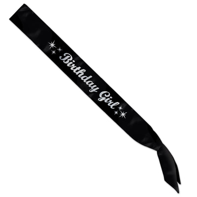 Beistle Glittered Birthday Party Girl Satin Sash