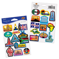 Beistle Passport Party Stickers (2 Sheets/Pkg)
