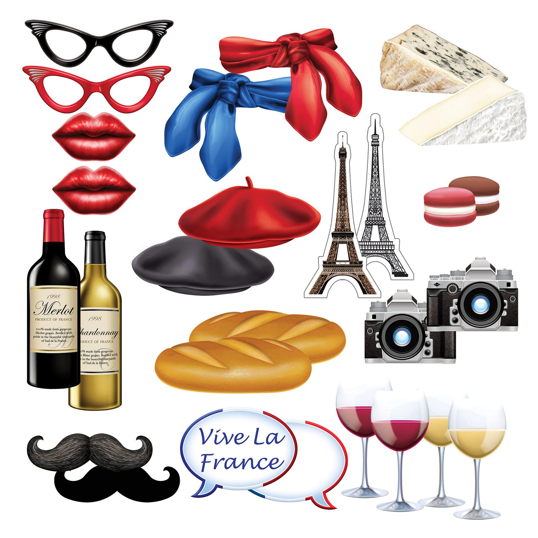 Beistle French Party Photo Fun Signs (14/Pkg)