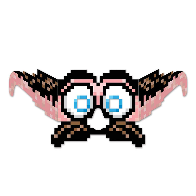 Beistle 8-Bit Moustache & Eyes Eyeglasses