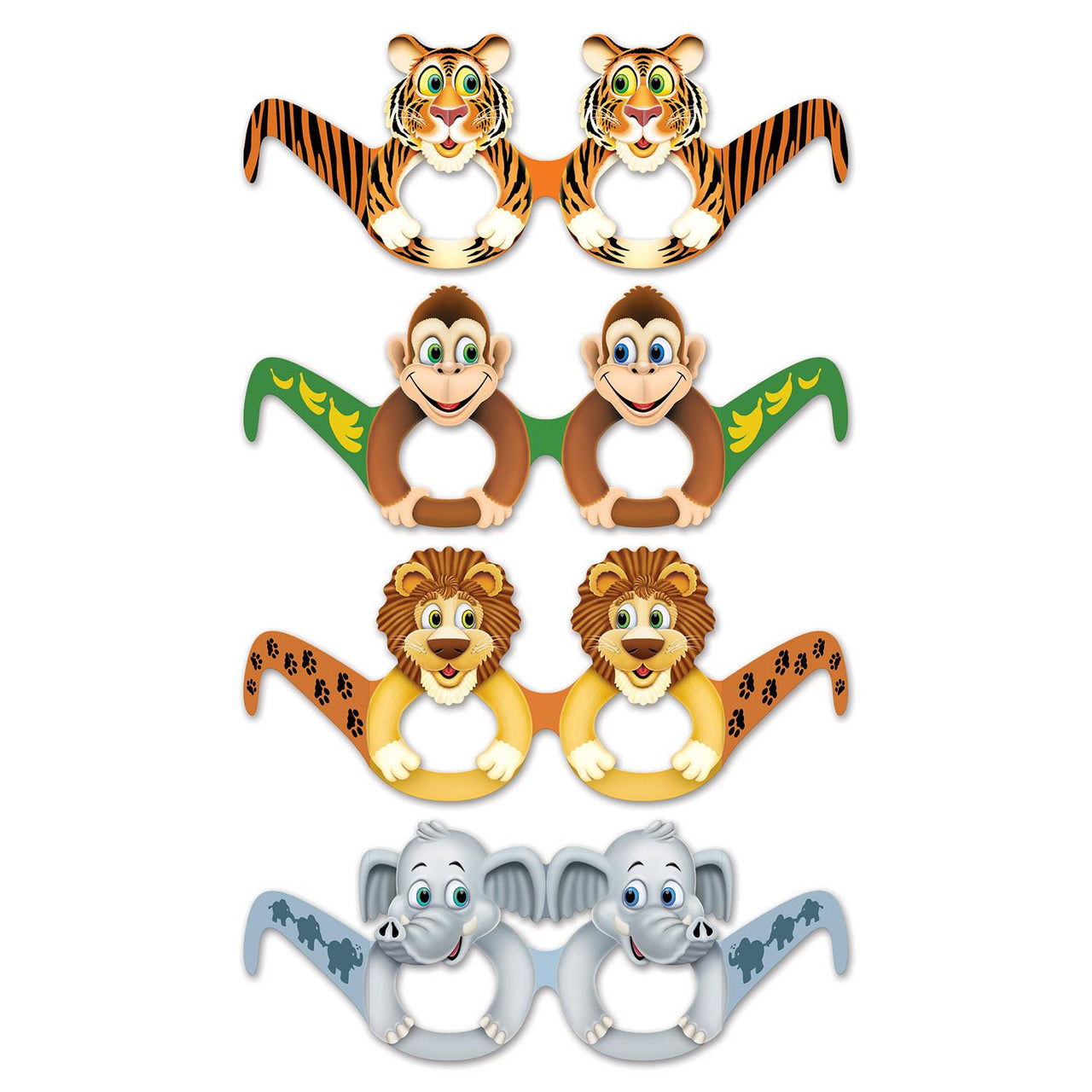 Beistle Jungle Animal Eyeglasses (12/Pkg)