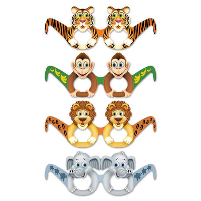 Beistle Jungle Animal Eyeglasses (12/Pkg)