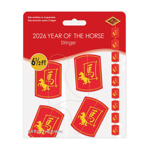 Beistle Chinese New Year Year Of The Horse Stringer - 78 inches, Hanging Decorations, 1/pkg, 6/case