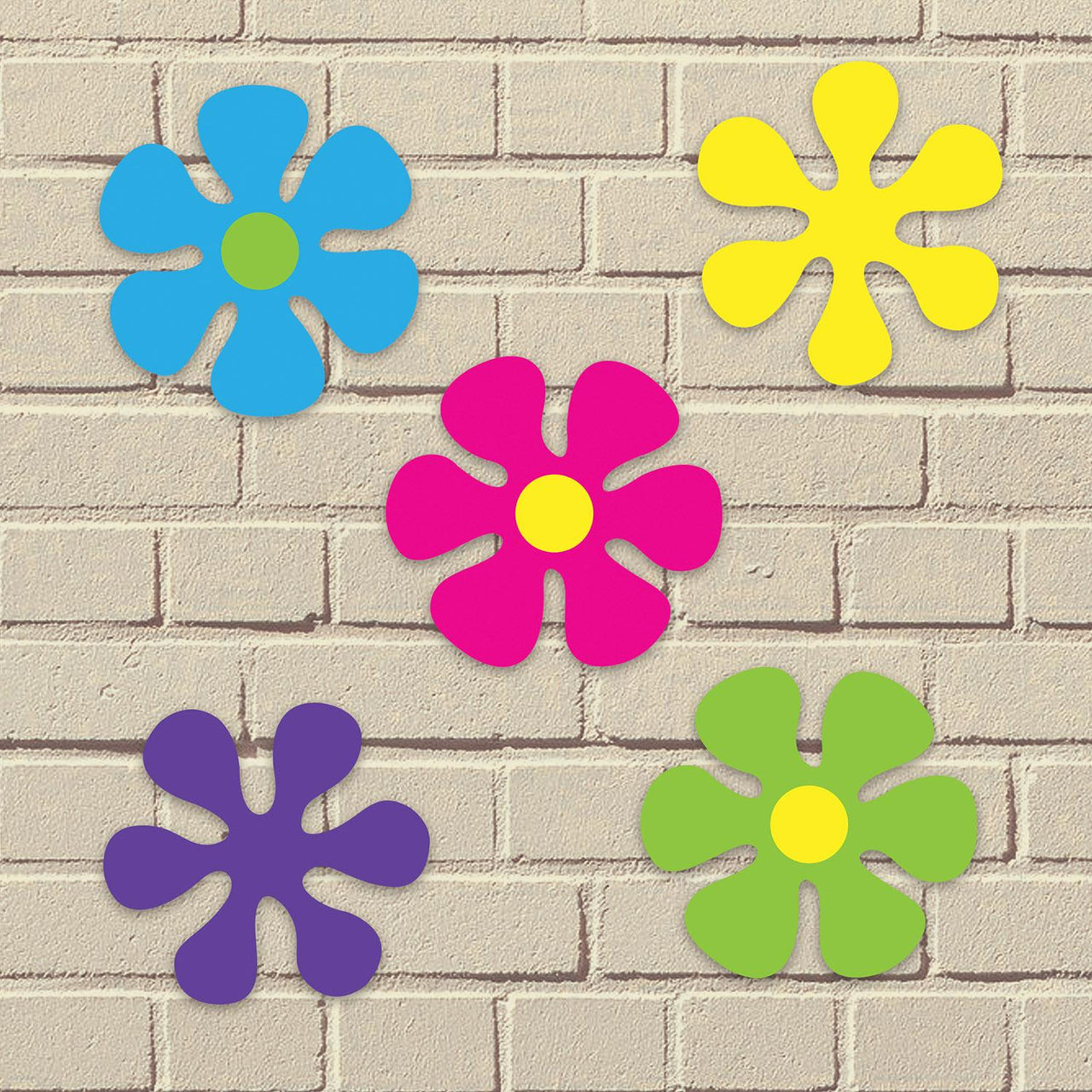 Bulk Mini Retro Flower Cutouts (Case of 240) by Beistle