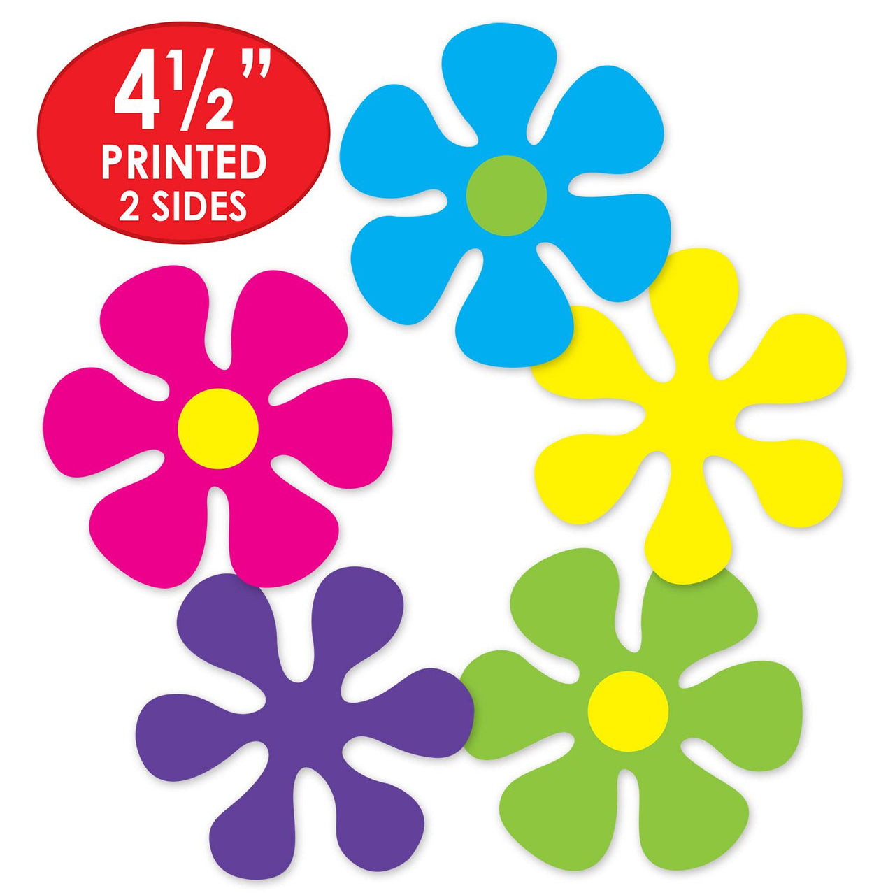Bulk Mini Retro Flower Cutouts (Case of 240) by Beistle