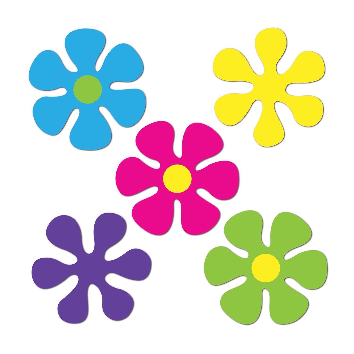 Beistle Mini Retro Flower Party Cutouts (10/Pkg)