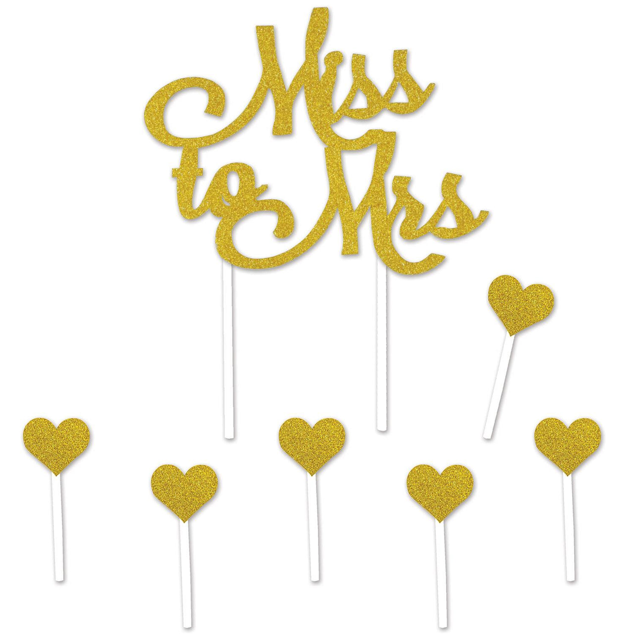 Beistle Miss To Mrs Bridal Shower Cake Topper