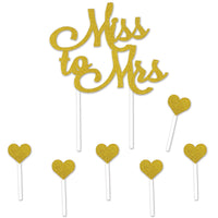 Beistle Miss To Mrs Bridal Shower Cake Topper