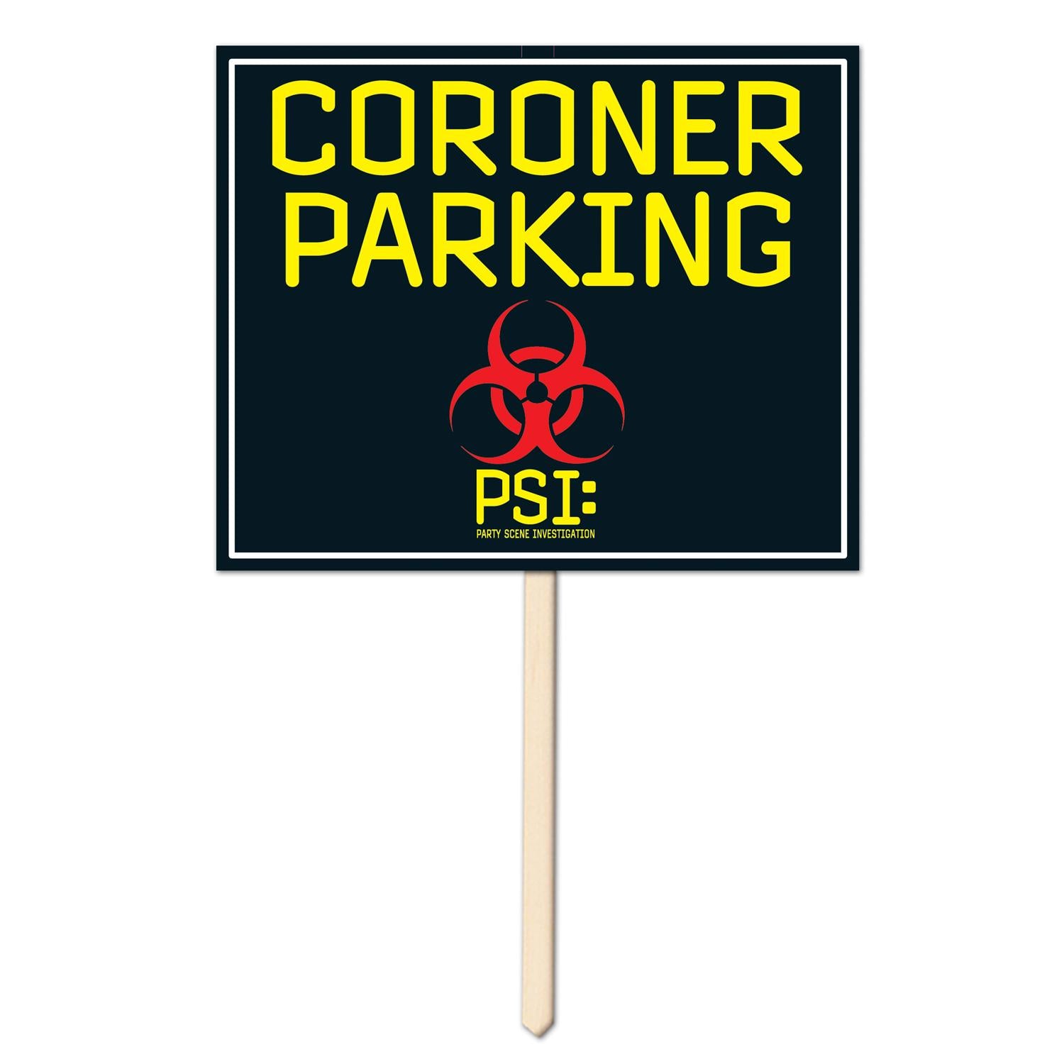Beistle Coroner Parking Yard Schild – 30,5 X 38,1 Cm Party-Deko Mit Kiefernstab