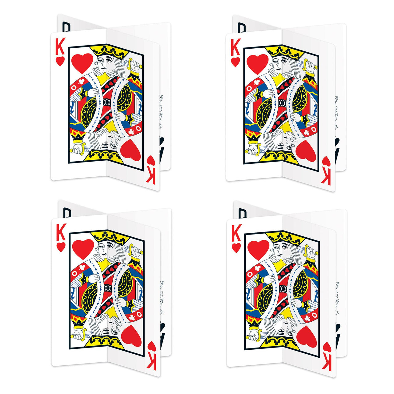 3-D Playing Card Centerpiece, party supplies, decorations, The Beistle Company, Casino, Bulk, Casino Party Supplies, Casino Party Decorations 