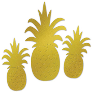 Beistle Luau Party Foil Pineapple Silhouettes (3/Pkg)