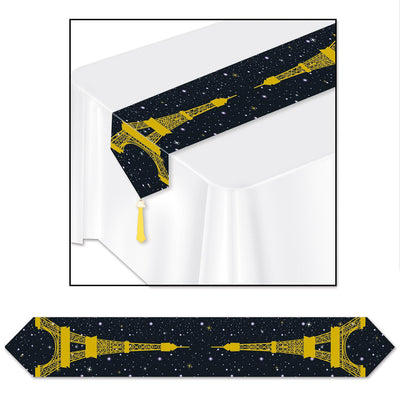 Beistle Printed Eiffel Tower Party Paper Table Runner