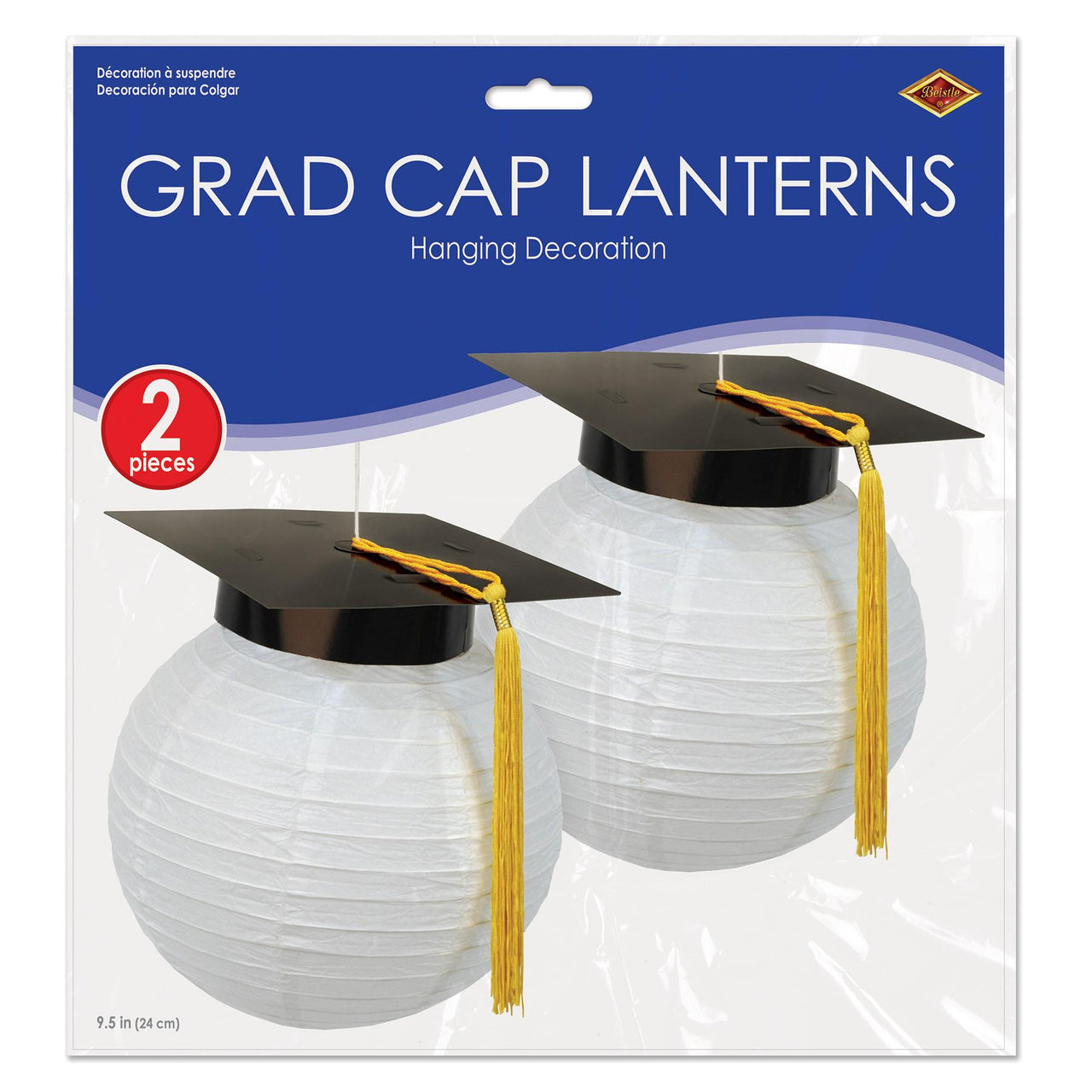 Grad Cap Paper Lanterns, party supplies, decorations, The Beistle Company, Graduation, Bulk, Graduation Party Supplies, Graduation Party Decorations, Miscellaneous Graduation Decorations