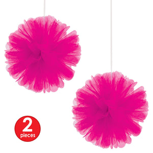Tulle Balls Cerise, party supplies, decorations, The Beistle Company, General Occasion, Bulk, General Party Decorations, Tulle Balls 