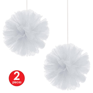 Tulle Balls White, party supplies, decorations, The Beistle Company, General Occasion, Bulk, General Party Decorations, Tulle Balls 