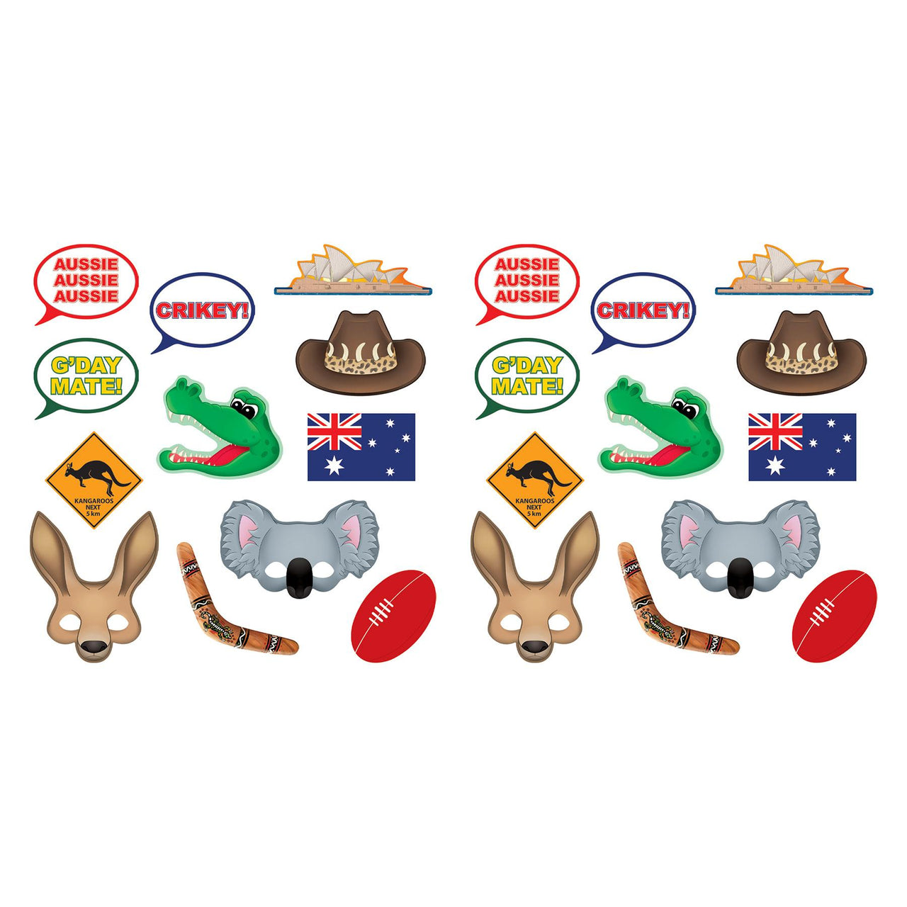 Australian Photo Fun Signs, party supplies, decorations, The Beistle Company, Australian, Bulk, Other Party Themes, Olympic Spirit - International Party Themes, Australian Themed Decorations