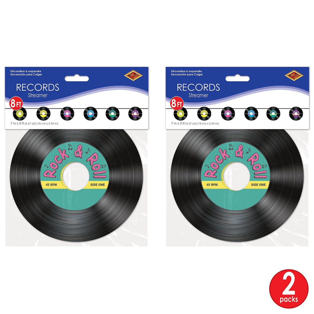 Bulk Records Streamer (Case of 12) by Beistle