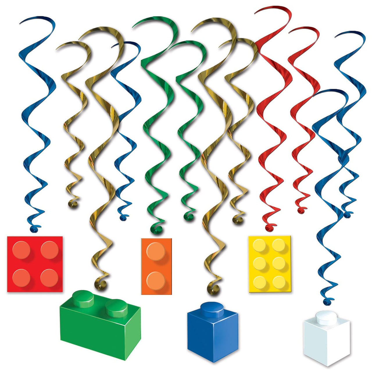 Beistle Building Block Party Whirls (12/Pkg)