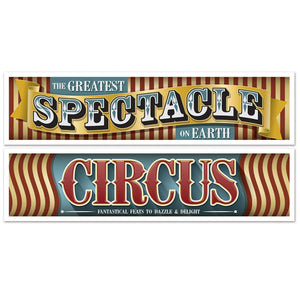 Beistle Vintage Circus Party Banners (2/Pkg)