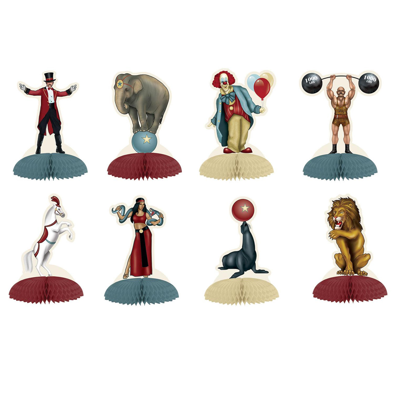 Beistle Vintage Circus Mini Party Centerpieces (8/Pkg)