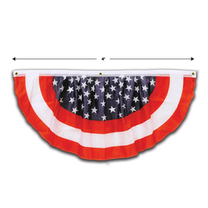 Stars & Stripes Fabric Bunting (Case of 6)