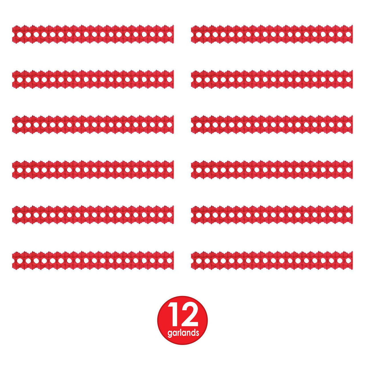 Party Decorations - Arcade Garland - red