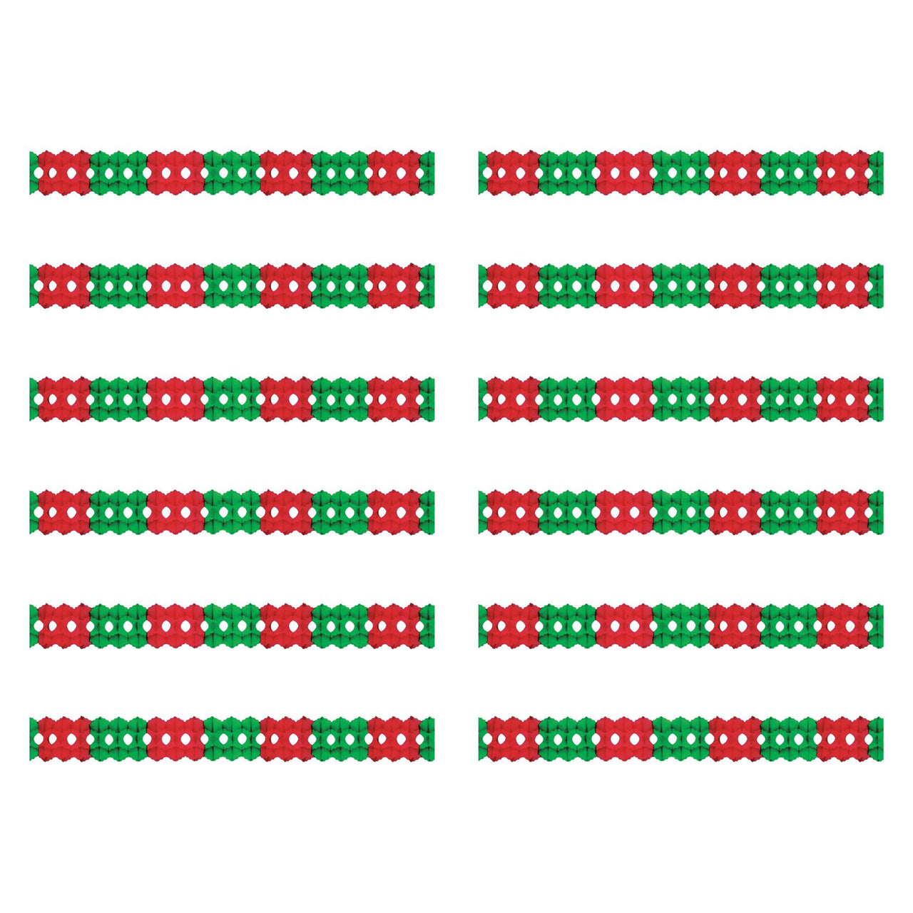Christmas Arcade Garland - red & green