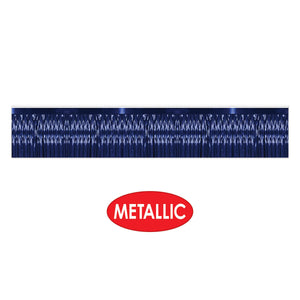 1-Ply Metallic Fringe Drape - blue