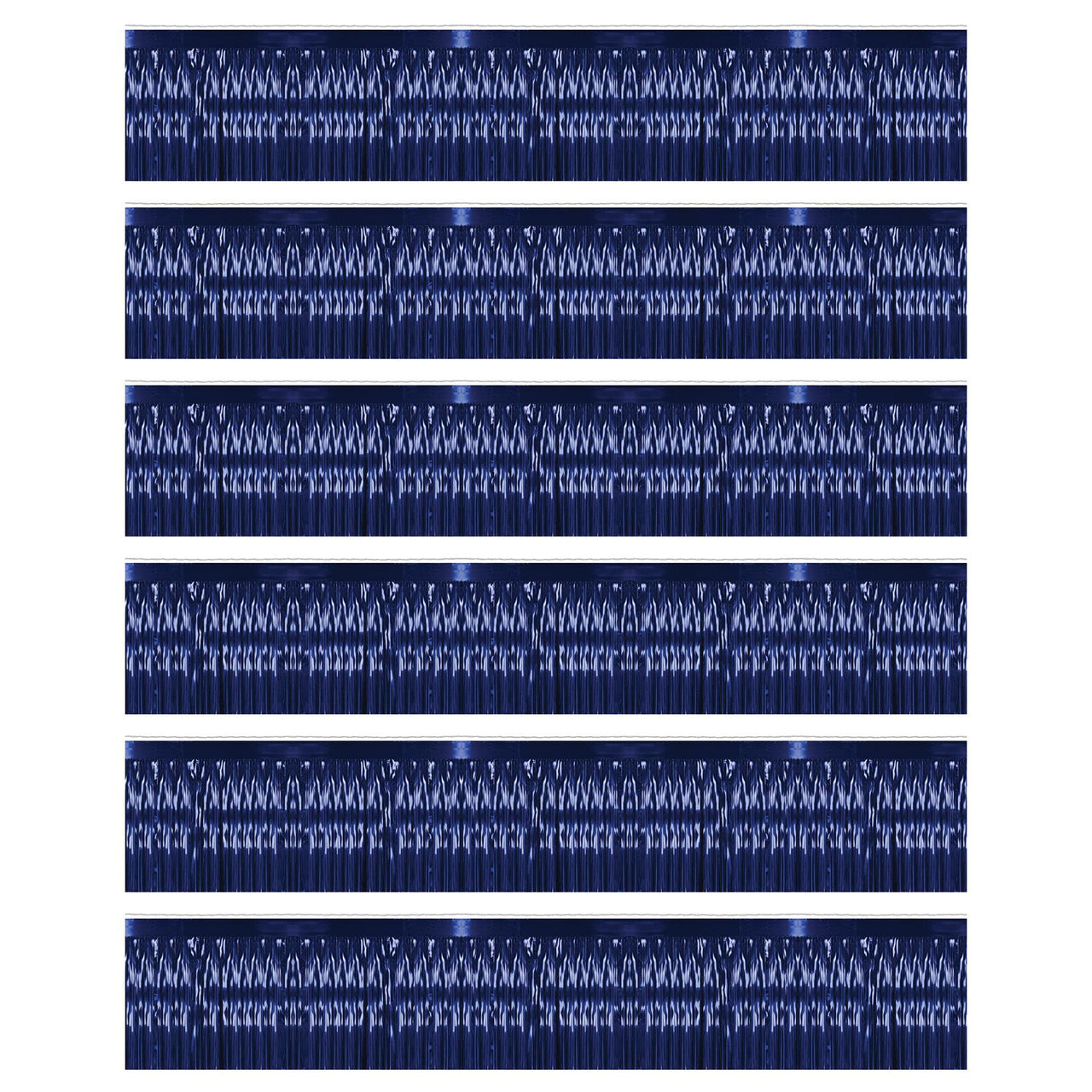1-Ply Metallic Fringe Drape - blue