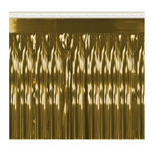 Beistle 1-Ply Metallic Party Fringe Drape - gold