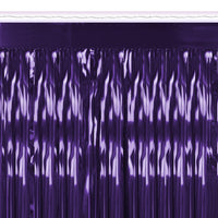 1-Ply Metallic Fringe Drape - purple