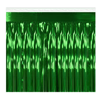 Beistle Packaged 1-Ply Metallic Party Fringe Drape - green