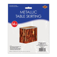 Bulk Pkgd 1-Ply Metallic Table Skirting - orange (Case of 6) by Beistle