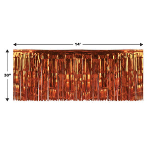Bulk Pkgd 1-Ply Metallic Table Skirting - orange (Case of 6) by Beistle