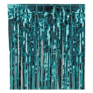 Bulk Pkgd 1-Ply Metallic Table Skirting - turquoise (Case of 6) by Beistle