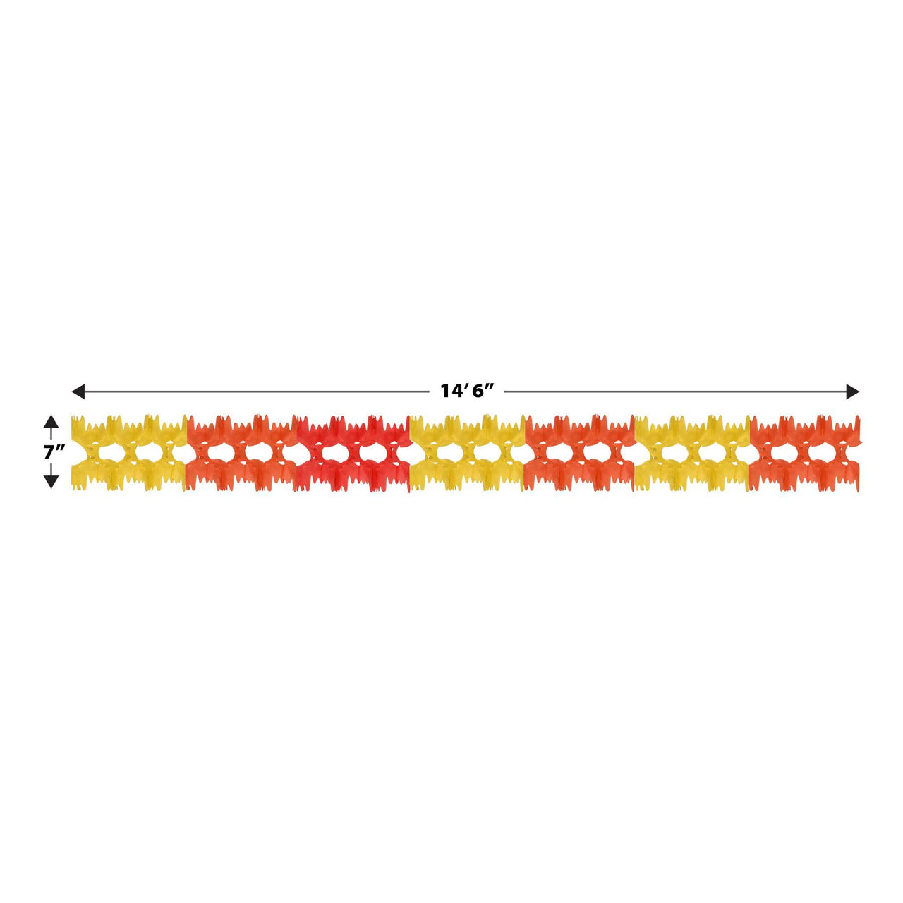 Pageant Garland - golden-yellow, orange, red 