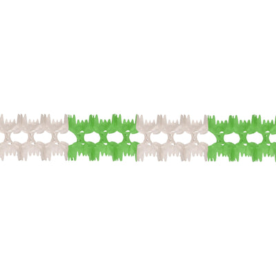 Beistle St. Patrick's Day Pageant Garland - green & white