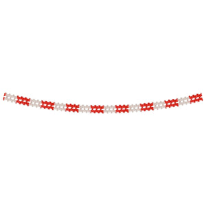 Pageant Garland - red & white