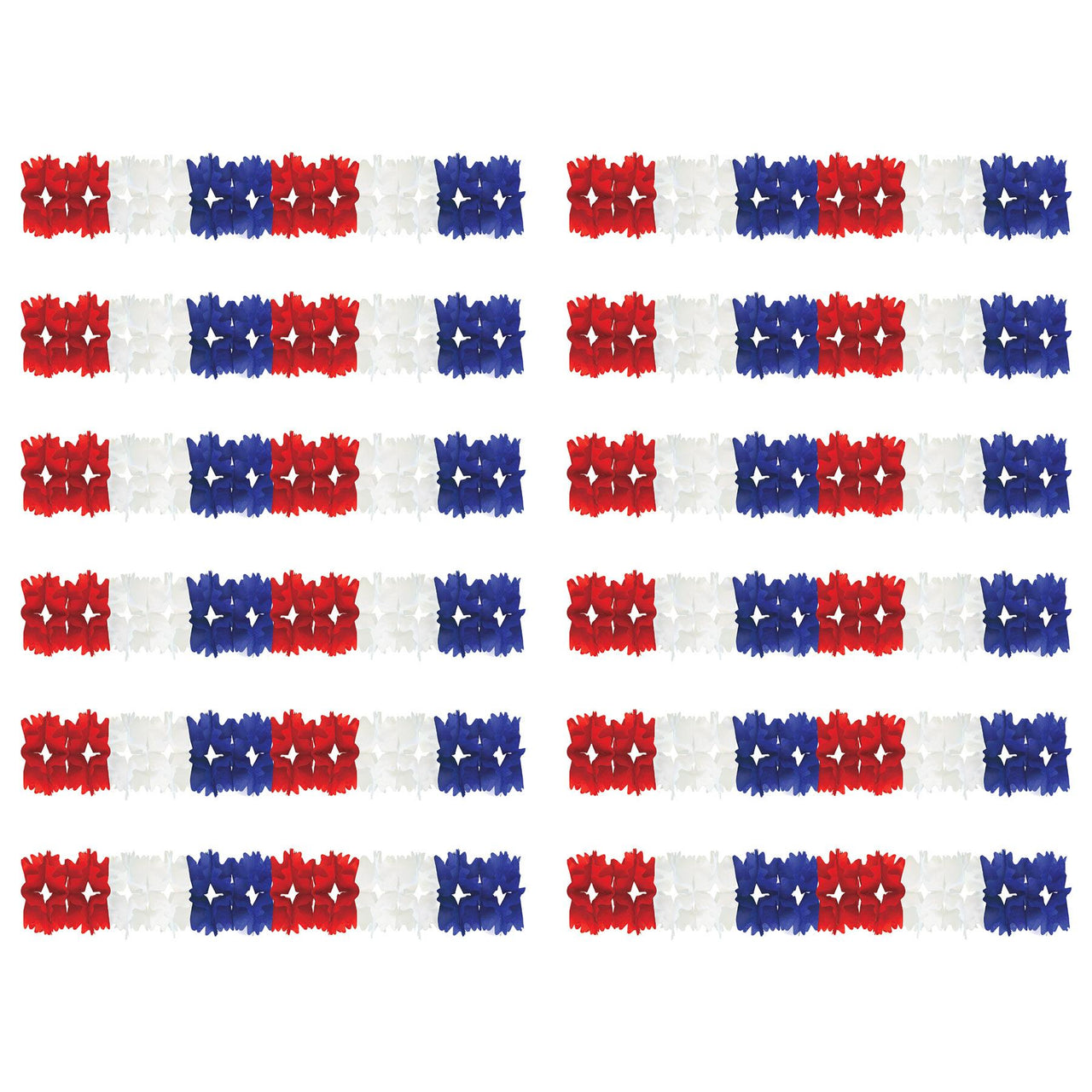 Pageant Garland - red, white, blue 