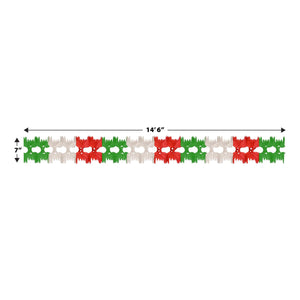 Pageant Garland - red, white, green 