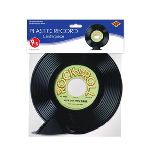Rock and Roll Party Supplies - Plastic Record Centerpiece
